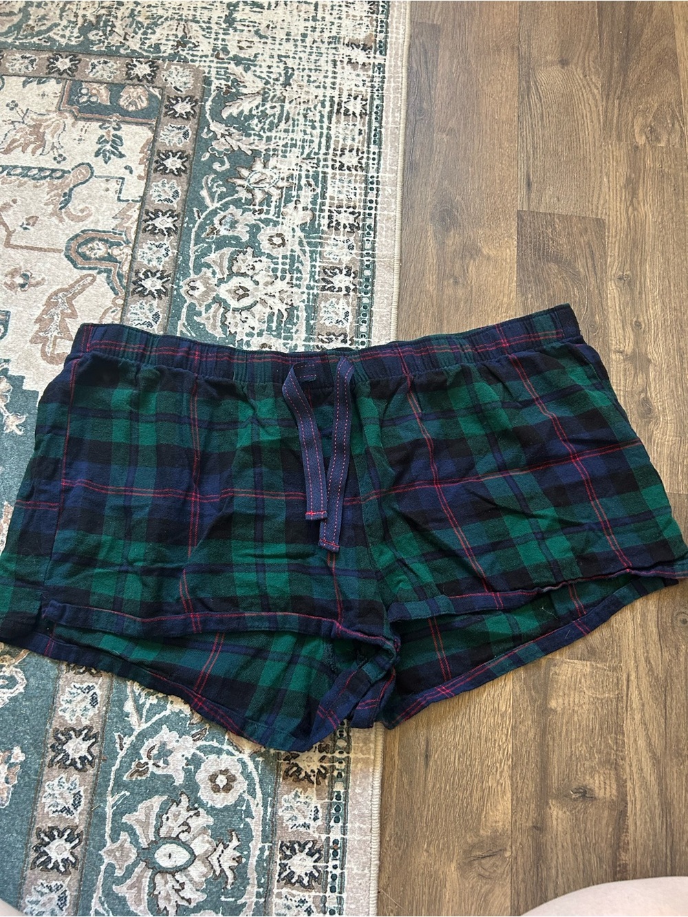 Old Navy Green Plaid Sleep Shorts
